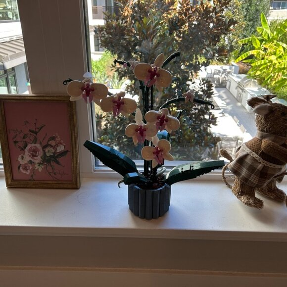 Lego Orchid - The botanical collection -- assembled and displayed - Picture 2 of 2